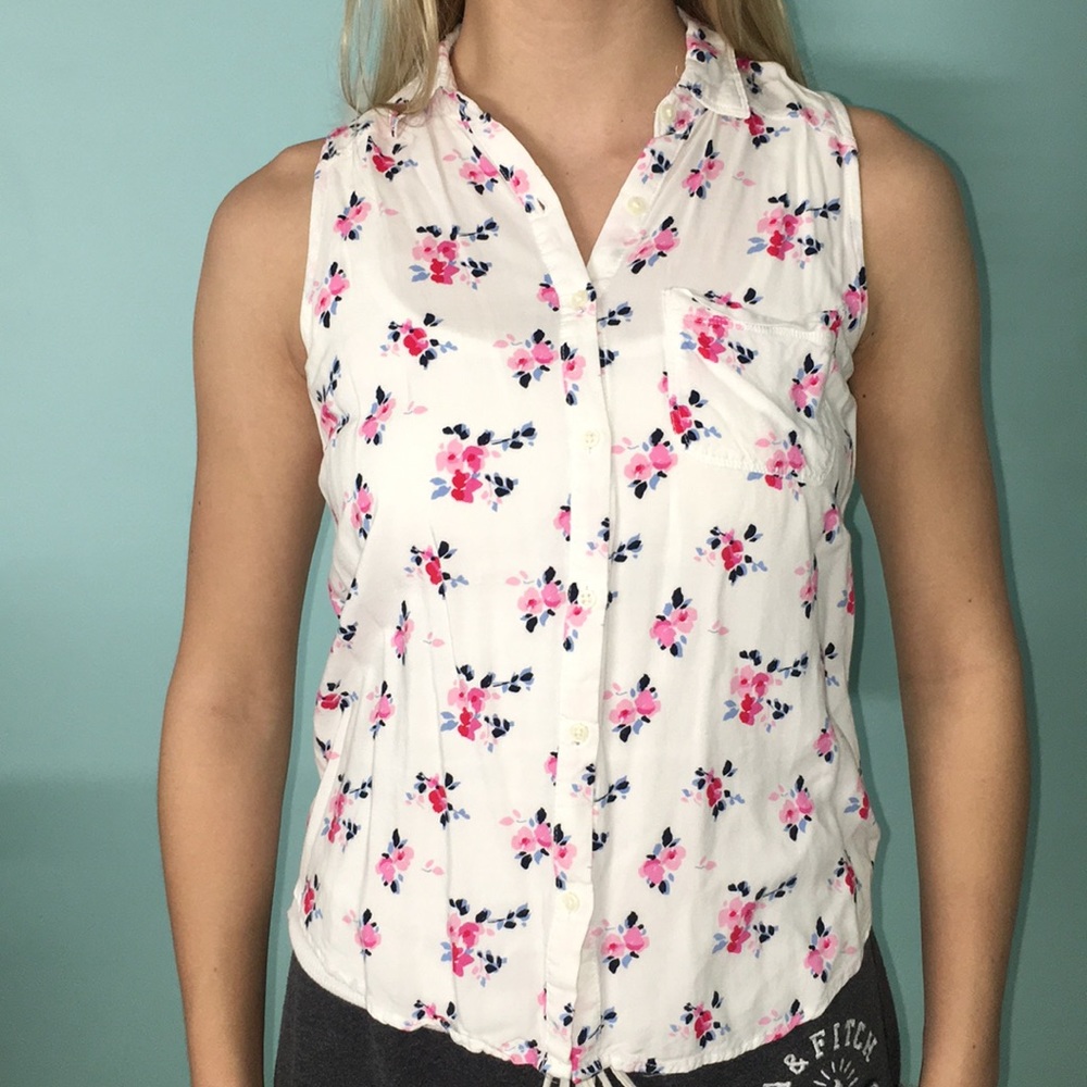 Flower pattern tank top